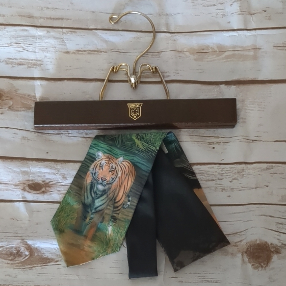 Ralph Marlin Vintage 1999 Wild Bengal Tigers Novelty Neck Tie By Cheryl Plautz